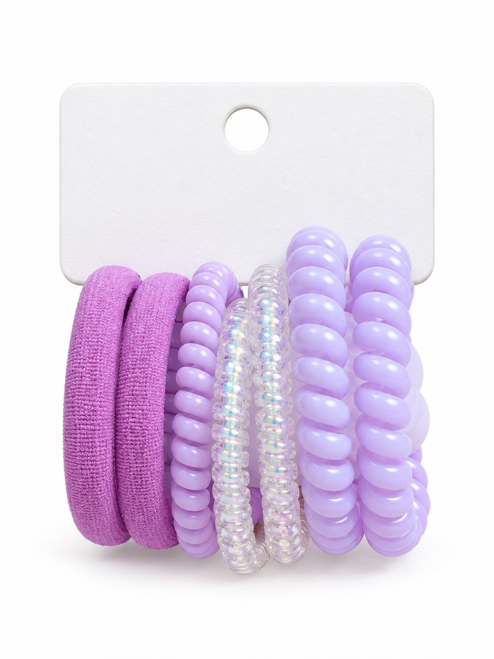 Light Purple Elastic & Iridescent Teletie Tele-tie Dent & Wrinkle Free Hair Ties